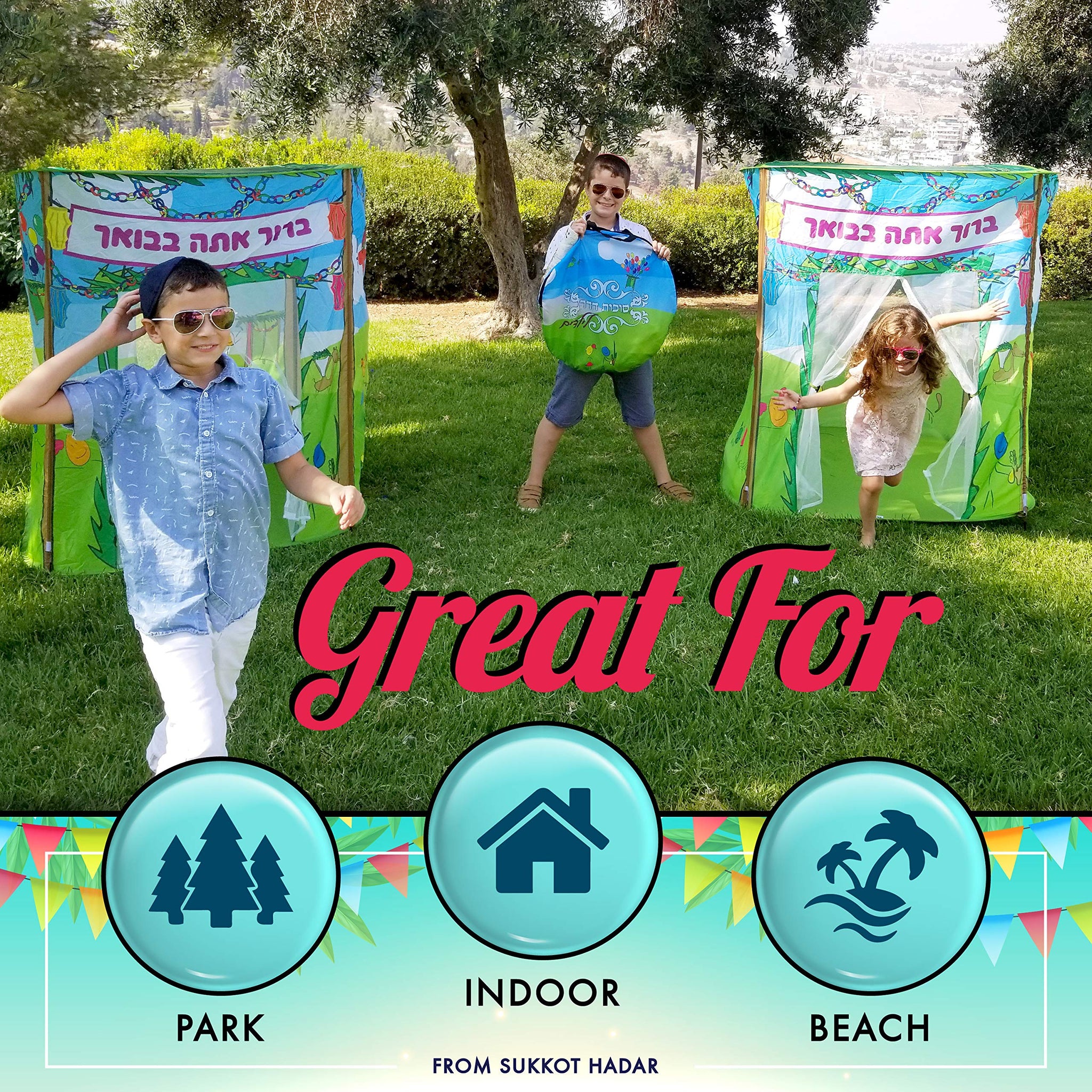 Children’s Pop Up Sukkah (Sukkot, 50 x 50 Inch)